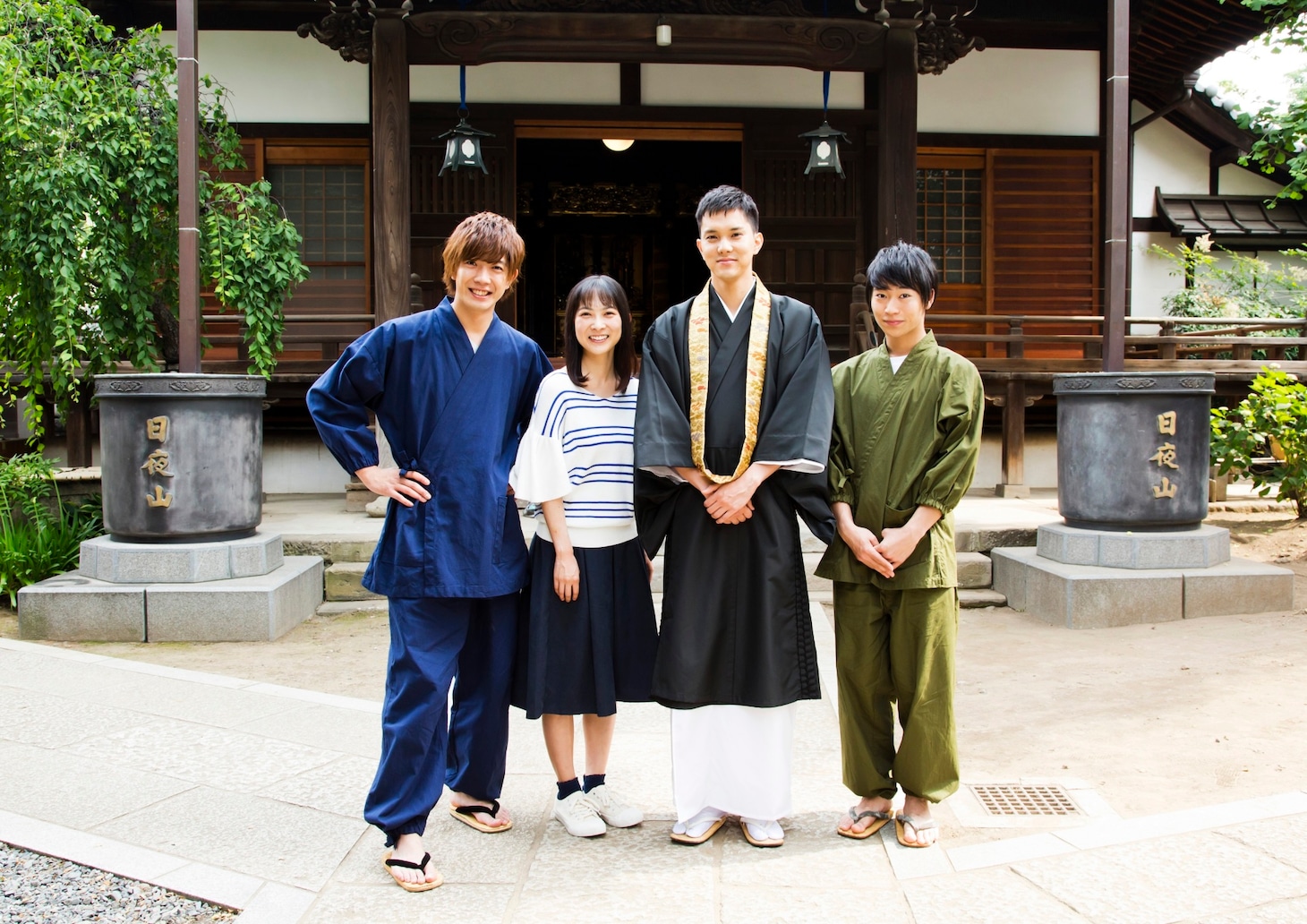 左から田村侑久、谷村美月、水野勝、清水天規。