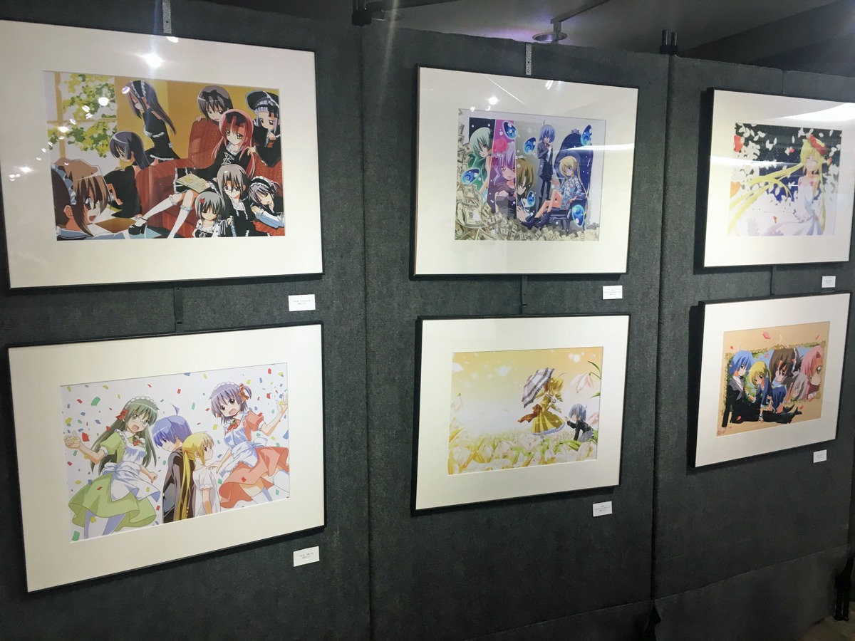 「『ハヤテのごとく！』完結記念展」の様子。