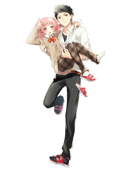 「あまちんは自称♂」カラーイラスト。