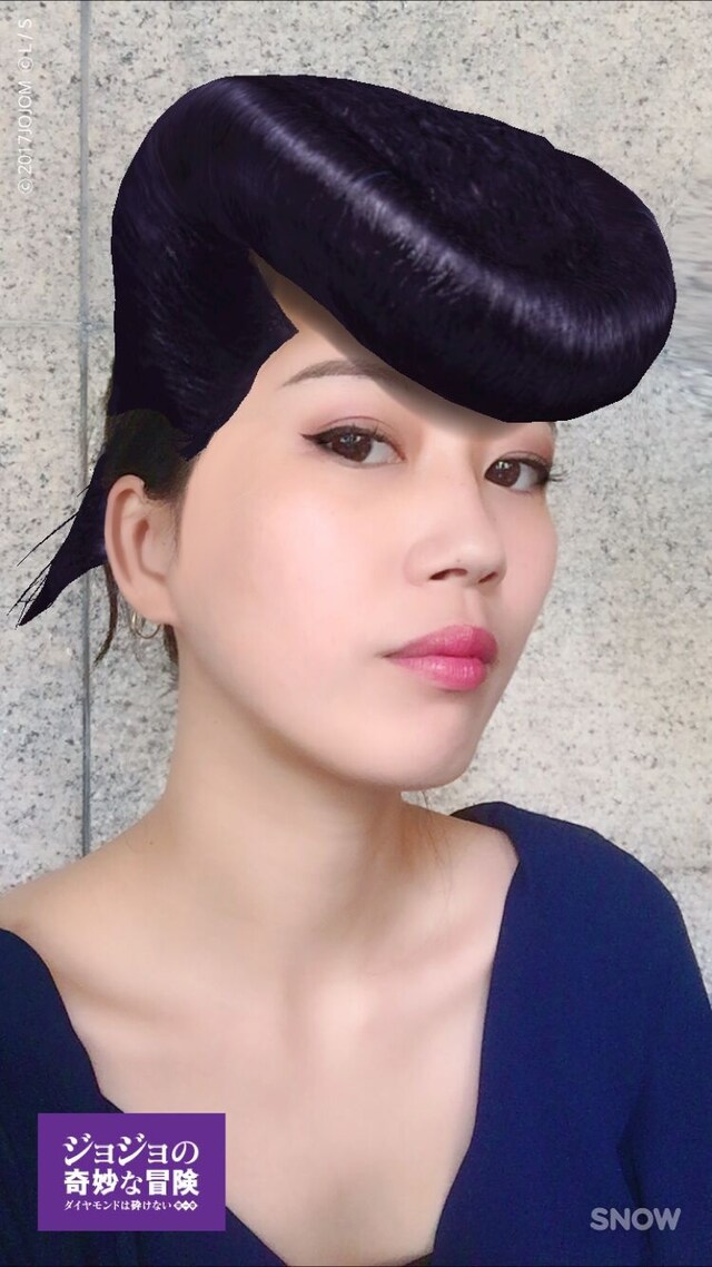 東方仗助スタンプの使用イメージ。