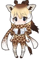 キャラクターパネルに使用されるアミメキリンのイラスト。