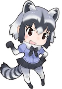 キャラクターパネルに使用されるアライグマのイラスト。