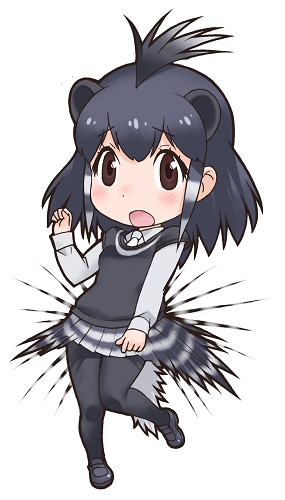 キャラクターパネルに使用されるアフリカタテガミヤマアラシのイラスト。