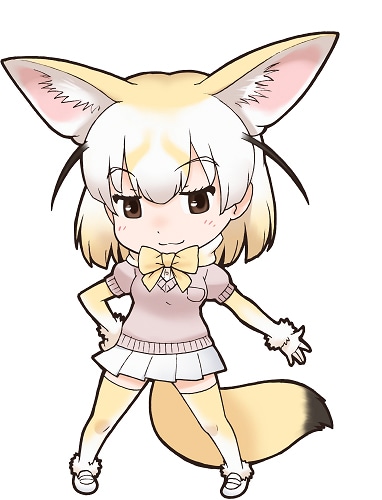 キャラクターパネルに使用されるフェネックのイラスト。
