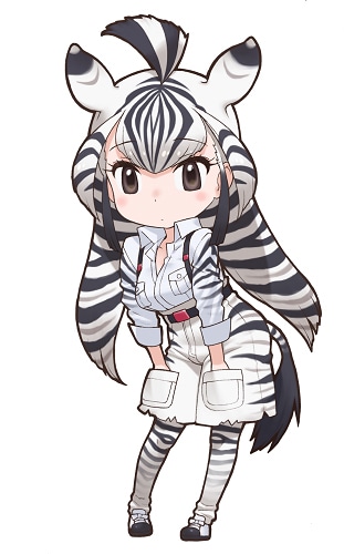 キャラクターパネルに使用されるチャップマンシマウマのイラスト。