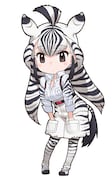 キャラクターパネルに使用されるチャップマンシマウマのイラスト。