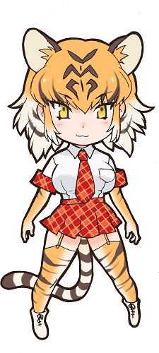キャラクターパネルに使用されるトラのイラスト。