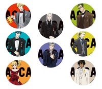 ブラインド仕様の缶バッジ（全8種）。