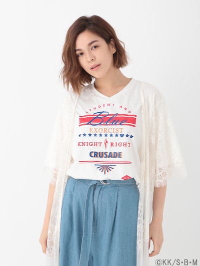 「青の祓魔師 ロゴTシャツ」ホワイト