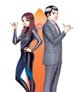 梅澤春人による新連載「SURFINGMAN」カット。