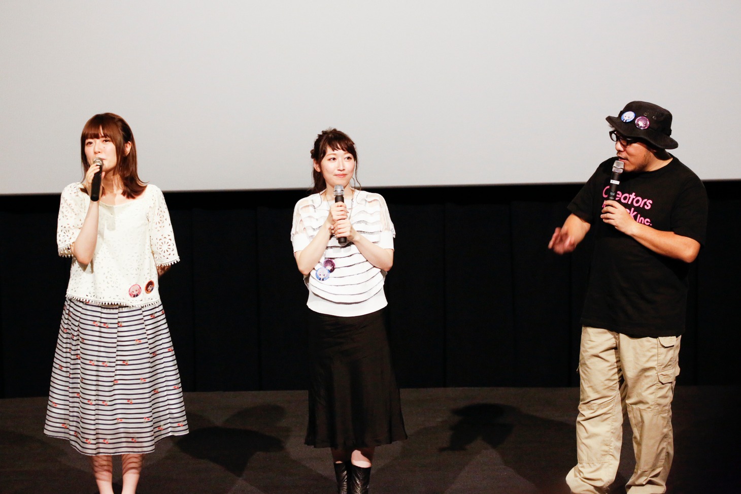 「捏造トラップ」先行上映会の様子。
