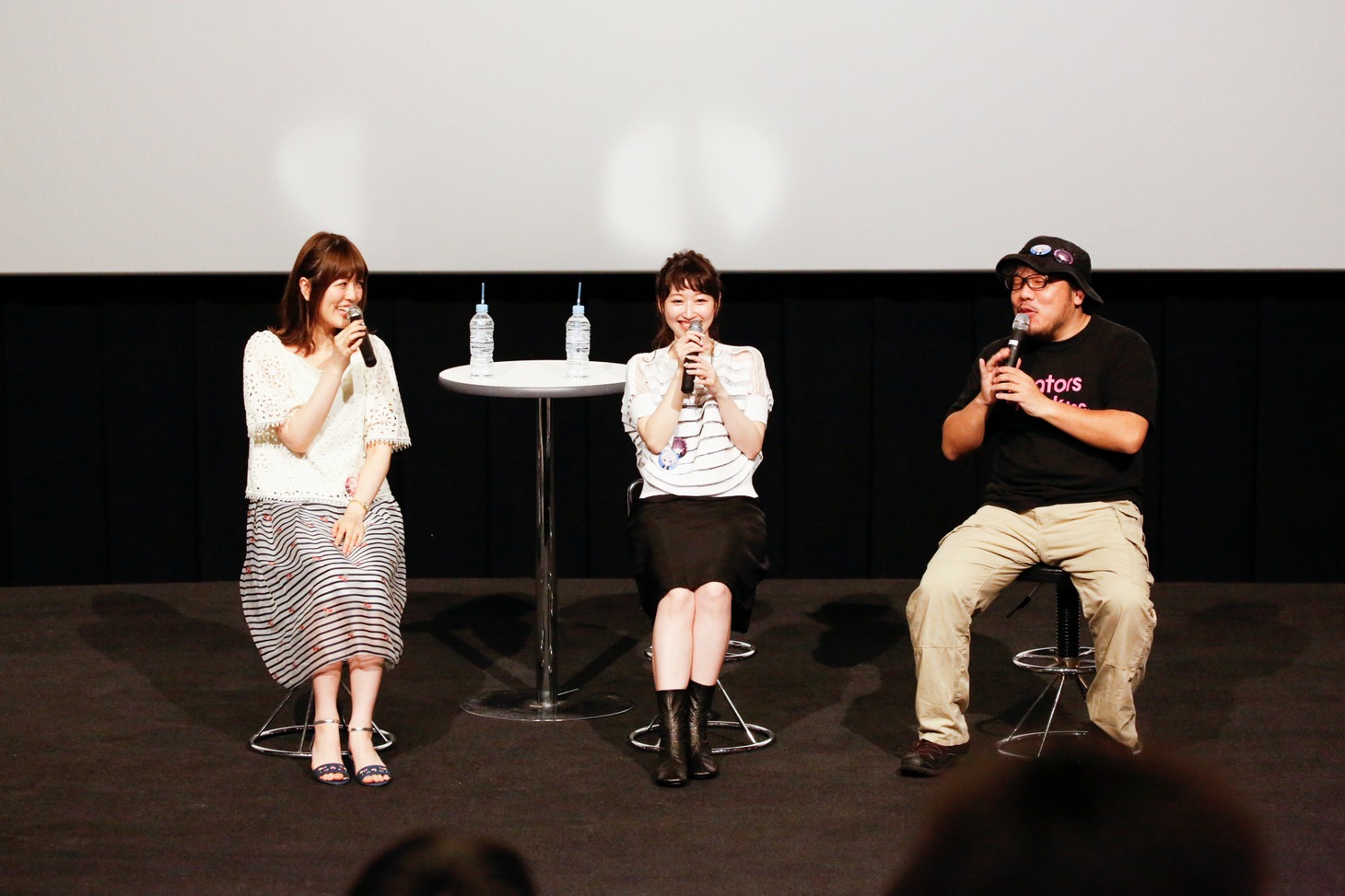 「捏造トラップ」先行上映会の様子。