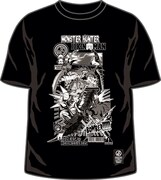「モンスターハンターダブルクロス×キン肉マン クロスボンバーTシャツ(ブラック)」表面