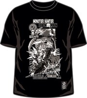 「モンスターハンターダブルクロス×キン肉マン クロスボンバーTシャツ（ブラック）」表面