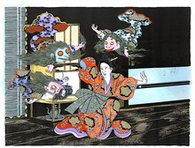 水木しげるの描いた「金魚の幽霊」。