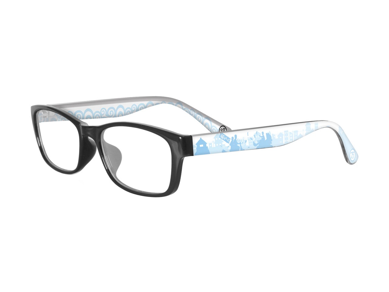 「銀魂」×JINS PAINTコラボメガネのサンプル。