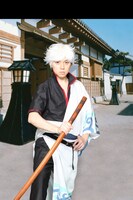 銀時に扮装しての写真撮影のイメージ。