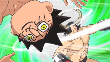 スペシャルCM「眠眠打破 VS キン肉マン 夢のタッグ」篇より。