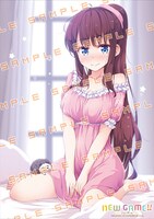 「NEW GAME!!」のBlu-ray / DVD1巻を対象店舗で予約をした人にプレゼントされるA3クリアポスター。