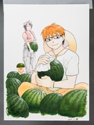 荒川弘の直筆サイン入り複製原画。