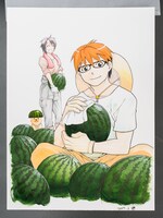 荒川弘の直筆サイン入り複製原画。