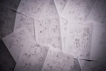 高橋留美子「境界のRINNE」1話分の直筆ネーム。