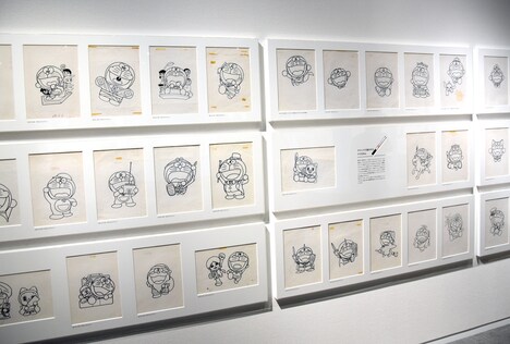 「ドラえもん×コロコロコミック 40周年展」より、マジックを使って描かれた「ドラえもん」のイラスト。(c)Fujiko-Pro