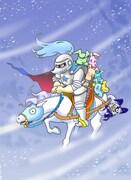 「ポポロクロイス物語 決定版」2巻表紙イラスト。