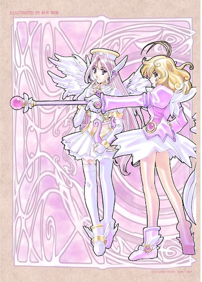 麻宮騎亜が描き下ろした、「コレクター・ユイ DVD BOX 1」のジャケットイラスト。