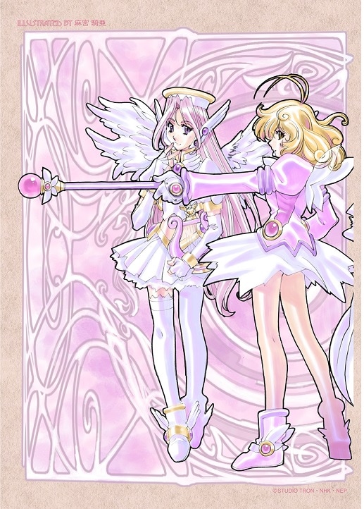 麻宮騎亜が描き下ろした、「コレクター・ユイ DVD BOX 1」のジャケットイラスト。