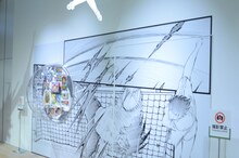 「創刊50周年記念 週刊少年ジャンプ展VOL.1 創刊～1980年代、伝説のはじまり」の様子。(c)高橋陽一／集英社