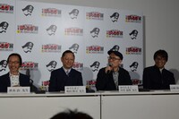 「創刊50周年記念 週刊少年ジャンプ展VOL.1 創刊～1980年代、伝説のはじまり」トークイベントの様子。