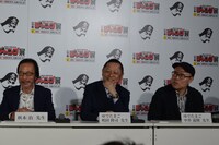 「創刊50周年記念 週刊少年ジャンプ展VOL.1 創刊～1980年代、伝説のはじまり」トークイベントの様子。