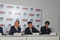 「創刊50周年記念 週刊少年ジャンプ展VOL.1 創刊～1980年代、伝説のはじまり」トークイベントの様子。