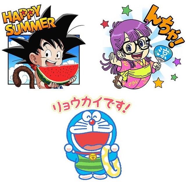 LINEスタンプ「夏休みスタンプ」キャンペーンより。