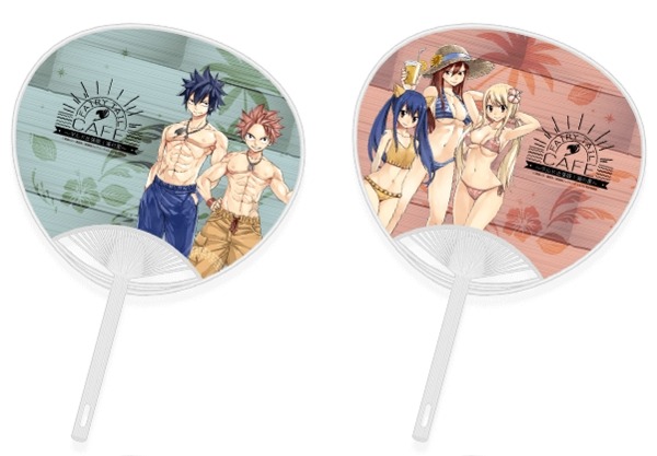 「FAIRY TAIL CAFE～ギルド出張版！海の家～」予約特典のミニうちわ。