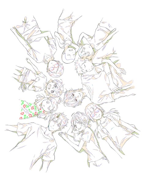 キャラクターデザインのまじろ描き下ろしによる三方背BOXのイラスト。