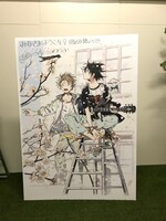 「春風のエトランゼ展～紀伊カンナの世界～」で展開される単行本3巻の表紙を再現した巨大パネル。