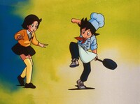 アニメ「ミスター味っ子」のオープニング映像より。