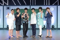 イベントの様子。左から岩田光央、日野聡、小野大輔、神谷浩史、島崎信長、花江夏樹。