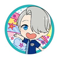 「ユーリ!!! on ICE オリジナルぷくぷくバッジセット ローソン制服 Ver.」の1種。