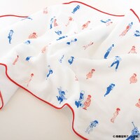 「らんま1/2 乱馬とあかねの総柄ガーゼタオル」