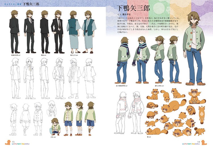 「有頂天家族2 設定資料集＆ミニファンブック」設定資料集のサンプル。