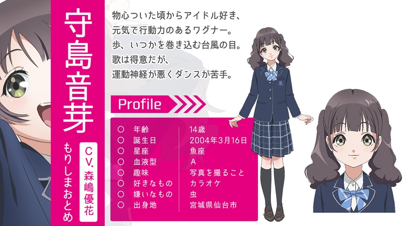 森嶋優花のプロフィール。
