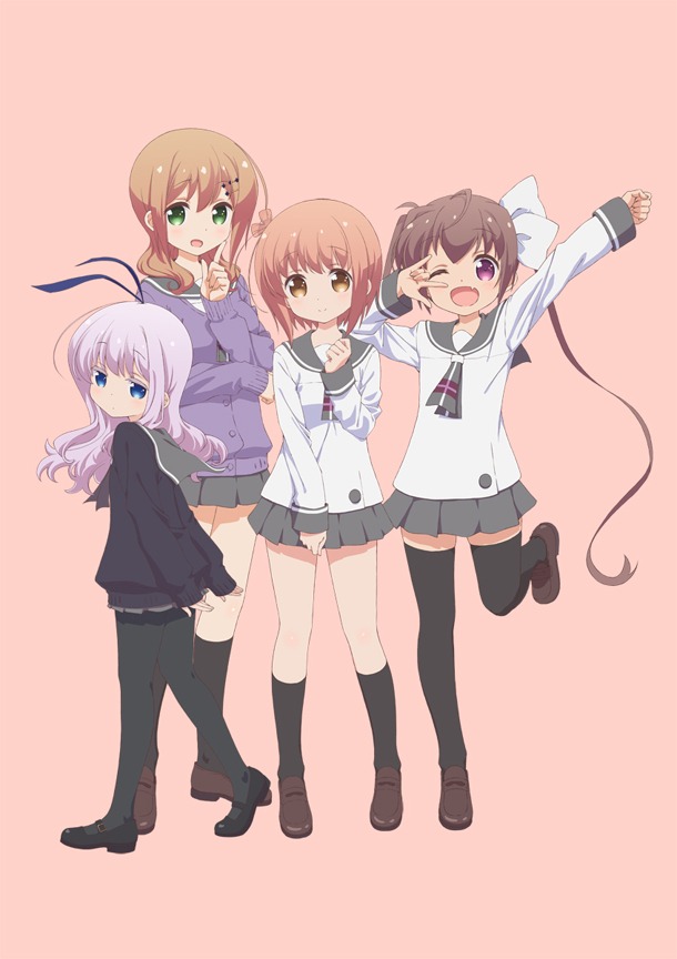 アニメ「スロウスタート」のティザービジュアル。