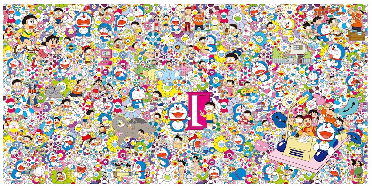村上隆によるメインビジュアルおよび出展作品。 (c)2017 Takashi Murakami/Kaikai Kiki Co., Ltd. All Rights Reserved. (c)Fujiko-Pro