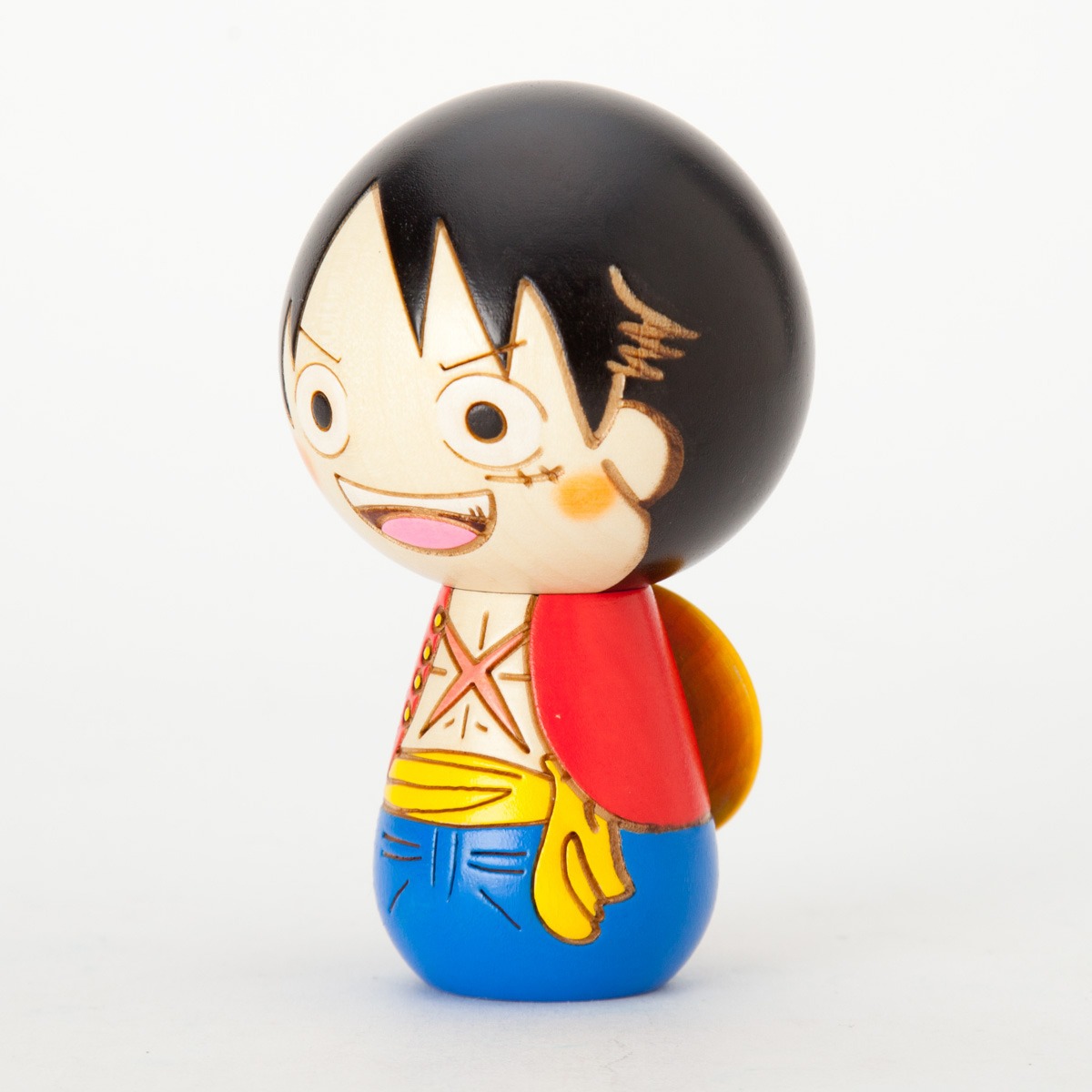 「ワンピースこけし by 卯三郎こけし」のルフィモデル。