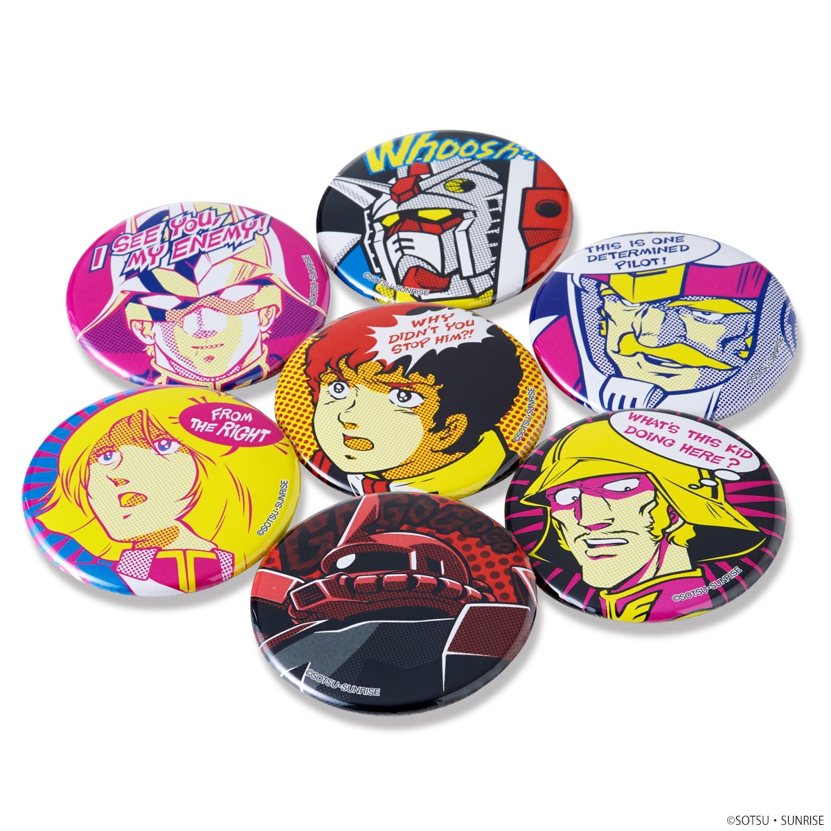 ガンダム ロックオン・ストラス 缶バッジ POP ART