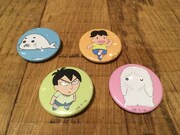 「シブヤキュ ハラジュキュ イットキュ～？GO！GO！ゴマちゃんスタンプラリー」のオリジナル缶バッジ。