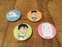 「シブヤキュ ハラジュキュ イットキュ～？GO！GO！ゴマちゃんスタンプラリー」のオリジナル缶バッジ。